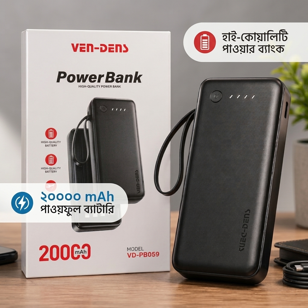 Orginal VEN-DENS Power Bank 20000mAh