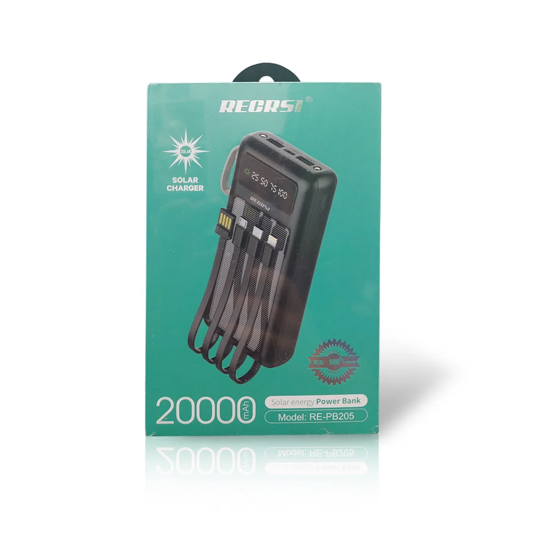 Orginal Regrsi power bank 20000mAh with Solar Energy